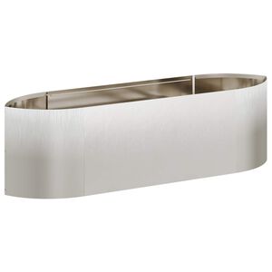 vidaXL Letto rialzato da giardino Acciaio Inox 140 x 40 x 40 cm