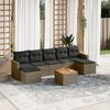 vidaXL Set Divano da Giardino 8 pz con Cuscini Grigio in Polyrattan