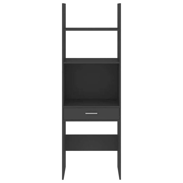 vidaXL Libreria Grigia 60x35x180 cm in Legno Multistrato