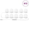 vidaXL Luci per Specchio 12 pz Bianco 4,5 x 4,5 x 4,7 cm Plastica