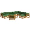 vidaXL Set di divani 12 pz Naturale Legno di Acacia Massello