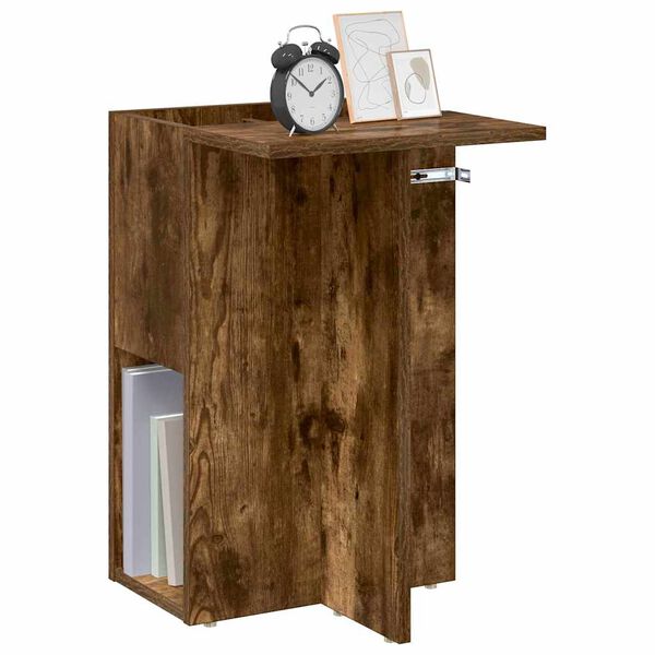 vidaXL Tavolino Rovere fum&eacute; 35 x 40 x 55 cm Legno multistrato