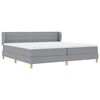 vidaXL Letto a molle con materasso Grigio chiaro 200 x 200 cm Tessuto