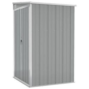 vidaXL Capanno Giardino a Parete Grigio 118x100x178 cm Acciaio Zincato