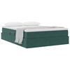 vidaXL Letto con contenitore e materasso Verde Scuro 140 x 200 cm
