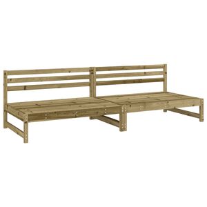 vidaXL Divani Centrali da Giardino 2pz 120x80 cm Legno Impregnato Pino