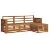 vidaXL Set divani 4 pcs Naturale Legno di Acacia Massello