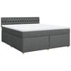 vidaXL Giroletto a Molle con Materasso Grigio Scuro 180x200 cm Tessuto
