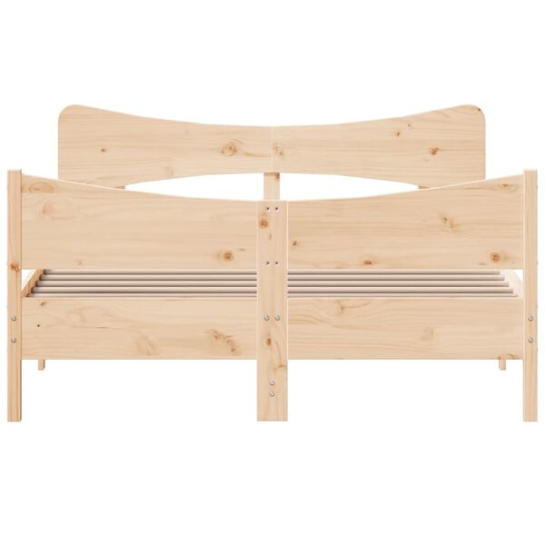 vidaXL Letto senza Materasso 135x190 cm in Legno Massello di Pino
