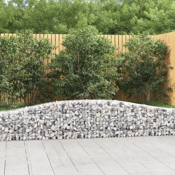 vidaXL Cesti Gabbioni ad Arco 10 pz 400x30x40/60 cm Ferro Zincato