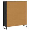 vidaXL Armadio per Libri Rovere Nero 99.5 x 30 x 108.5 cm
