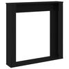 vidaXL Cornice per Camino Rovere Nero 100x20x100 cm in Truciolato