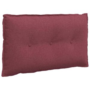 vidaXL Cuscino per Schiena Rosso Vino 80 x 19 x 50 cm Tessuto