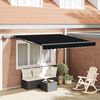 vidaXL Tenda Retrattile Nero 300 x 250 cm Tessuto