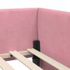 vidaXL Cornice del letto ad angolo Rosa 100 cm x 200 cm Velluto