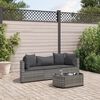 vidaXL Set Divani da Giardino 4 pz con Cuscini in Polyrattan Grigio