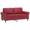 vidaXL Divano a 2 Posti Rosso Vino 140 cm in Similpelle