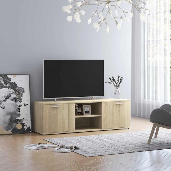vidaXL Mobile Porta TV Rovere Sonoma 120x34x37 cm in Legno Multistrato