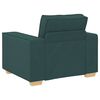 vidaXL Divano 3 pcs Verde Scuro 220 x 80 x 84 cm Tessuto misto lino