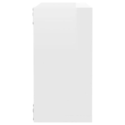 vidaXL Mensole Parete a Cubo 6 pz Bianco Lucido 30x15x30 cm