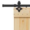 vidaXL Porta Scorrevole con Set Hardware 70x210 cm Legno Massello Pino