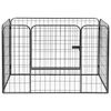 vidaXL Recinto per Cani Resistente Nero 120x80x70 cm in Acciaio