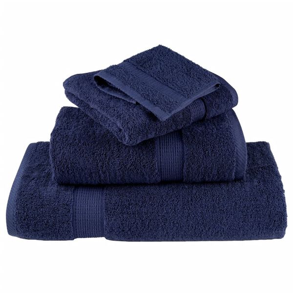vidaXL Asciugamani da Bagno SOLUND 2 pz Blu Navy 100x150cm 600gsm