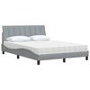 vidaXL Letto con Materasso Hanko Grigio Chiaro 140x190cm Tessuto