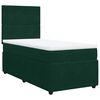 vidaXL Giroletto a Molle con Materasso Verde Scuro 90x190 cm Velluto