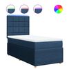 vidaXL Giroletto a Molle con Materasso Blu 90x200 cm inTessuto