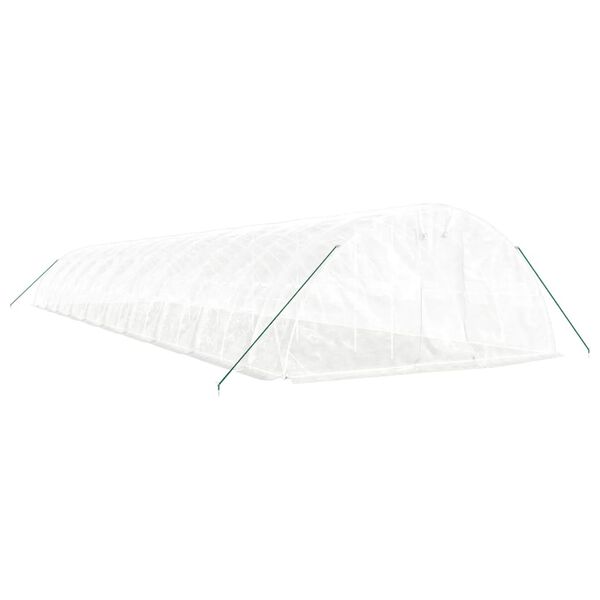 vidaXL Serra con Telaio in Acciaio Bianco 100 m&sup2; 20x5x2,3 m