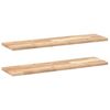 vidaXL Mensole da Parete 2 pz 80x20x2 cm Legno Acacia Non Trattato