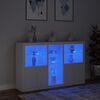 vidaXL Credenza con Luci LED Bianca 162x37x100 cm
