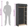 vidaXL Armadio Grigio 79x40x170 cm in Tessuto