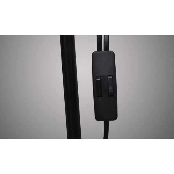 Lampada piantana da terra, un faretto, paralume bianco