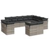 vidaXL Set Divano Giardino 12 pz con Cuscini Grigio Chiaro Polyrattan
