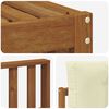 vidaXL Set divani 6 pcs Naturale e Crema Legno di Acacia Massello