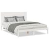 vidaXL Giroletto Extra Lungo senza Materasso Bianco 140x210cm Massello