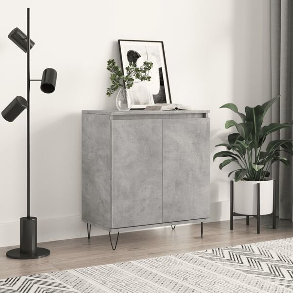 vidaXL Credenza Grigio Cemento 60x35x70 cm in Legno Multistrato