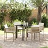 vidaXL Set da Pranzo per Giardino 5 pcs Beige polyrattan