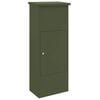 vidaXL Cassetta per pacchi Oliver verde 44,5 x 29 x 110,5 cm Acciaio