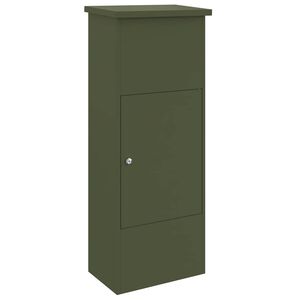 vidaXL Cassetta per pacchi Oliver verde 44,5 x 29 x 110,5 cm Acciaio