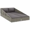 vidaXL Lettino da Giardino Grigio 110x200 cm in Polyrattan