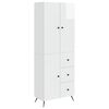 vidaXL Set di armadi 2 pcs Bianco Lucido Legno ingegnerizzato