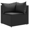 vidaXL Set Divani da Giardino 10pz con Cuscini in Polyrattan Nero