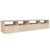 vidaXL Mobili TV 2 pz in Legno Multistrato 95x35x36 cm Rovere