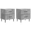 vidaXL Armadio da Notte 2 pz Grigio Cemento 43 x 34,5 x 47,5 cm