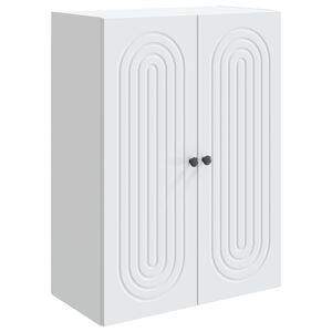 vidaXL Mobiletto a muro Bianco 66 x 34,5 x 90 cm Legno ingegnerizzato