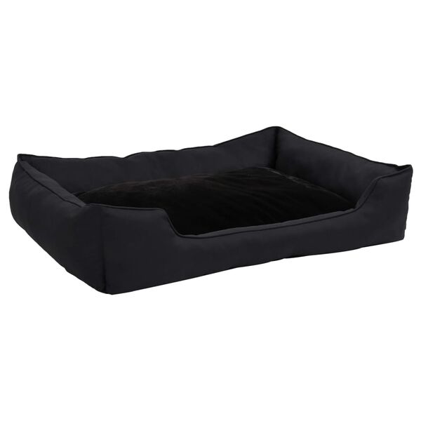 vidaXL Lettino per Cani Nero 65x50x20 cm in Pile Effetto Lino