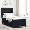 vidaXL Letto a molle con materasso Nero 80 x 200 cm Tessuto